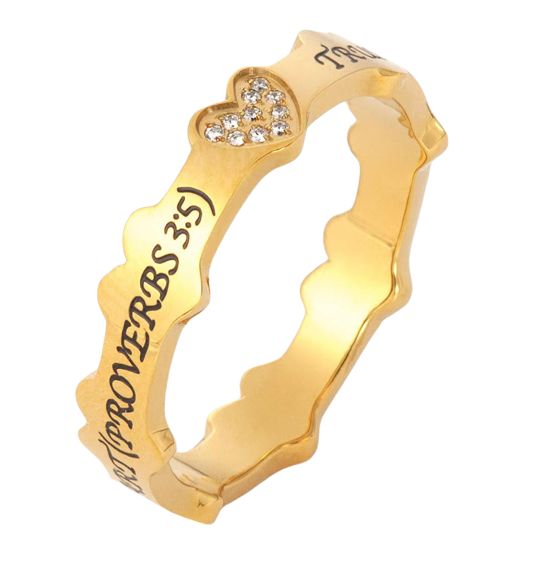 Gold Crown of Hearts Ring KingdomWear