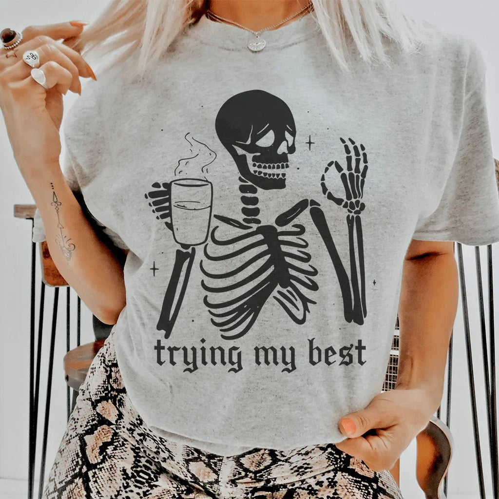 Trying My Best Tee Peachy Sunday