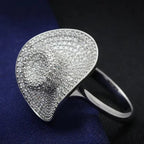 TS015 Rhodium Sterling Silver Ring – AAA Clear CZ Solitaire