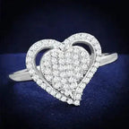 TS192 Rhodium Sterling Silver Ring – AAA Clear CZ Solitaire