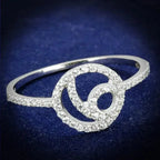 TS519 Rhodium Sterling Silver Ring – AAA Clear CZ Solitaire