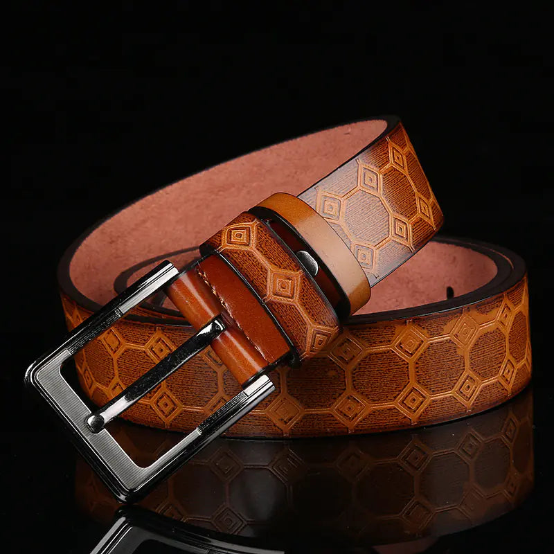 New Men's Faux Leather Belt Pi-Mart