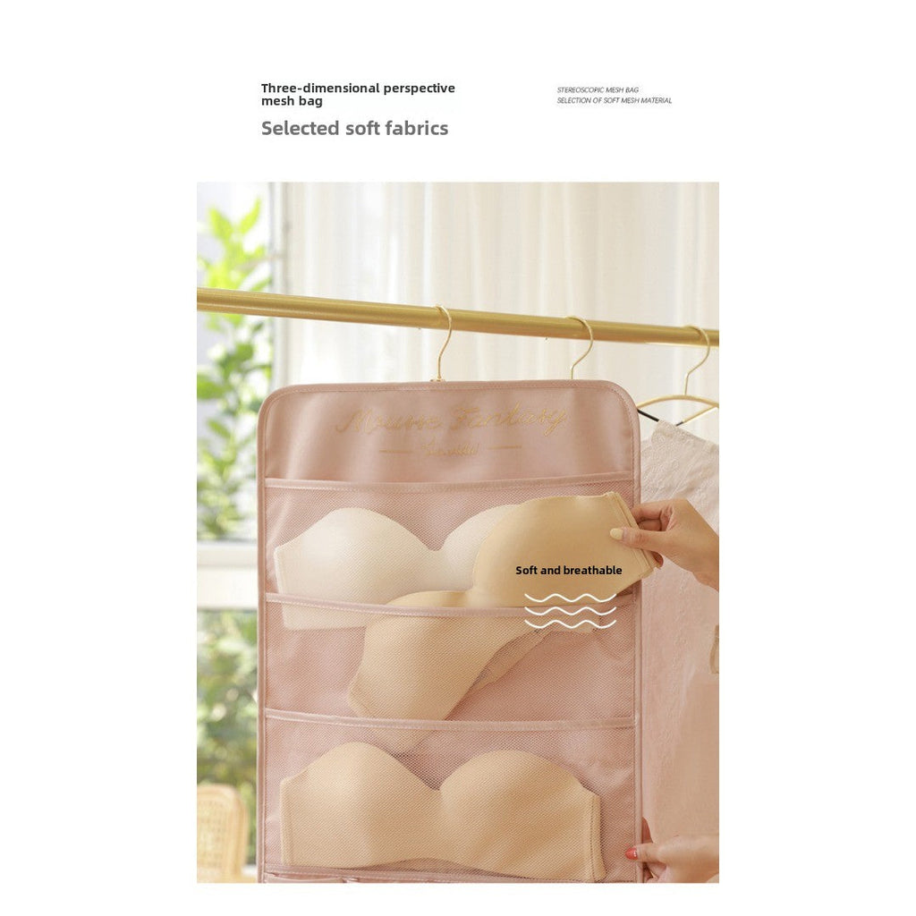 Underwear storage hanging bag, wall-mounted double-sided storage bag, underwear bra socks finishing bag, wardrobe hanging bag - SJB-DIAMOND ELITES