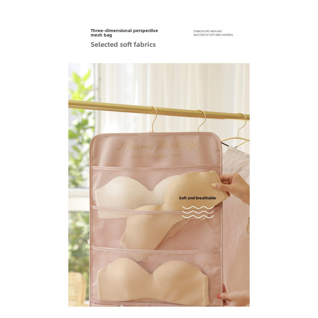 Underwear storage hanging bag, wall-mounted double-sided storage bag, underwear bra socks finishing bag, wardrobe hanging bag - SJB-DIAMOND ELITES