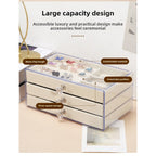 Multi-layer anti-oxidation jewelry box, earrings necklace bracelet jewelry storage box large capacity - SJB-DIAMOND ELITES
