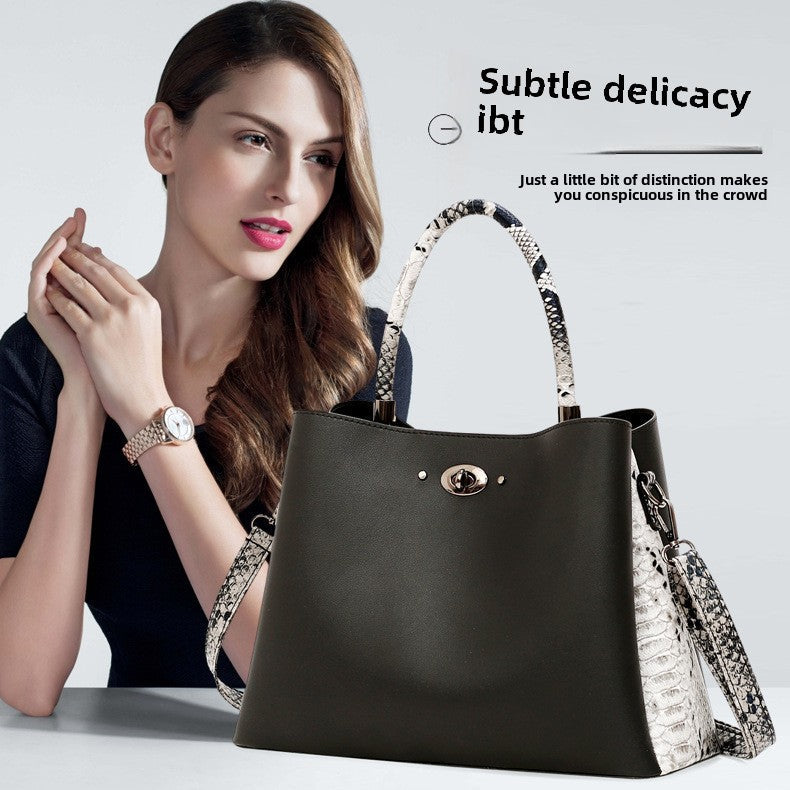 Wild snakeskin pattern workplace women's briefcase 2025 simple atmosphere women's bag women's mother bag wallet TT21080319 - SJB-DIAMOND ELITES