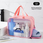 Cosmetics storage bag, wet and dry separation toilet bag, fitness transparent waterproof cosmetic bag, transparent makeup purse,Makeup bag with compartments, - SJB-DIAMOND ELITES