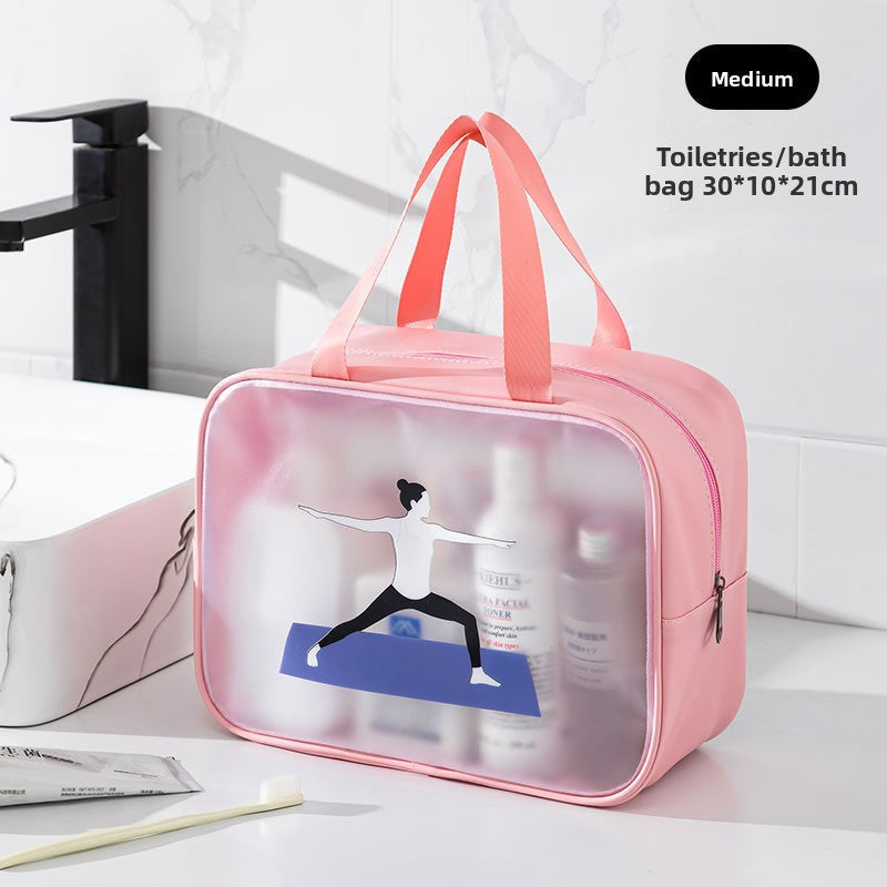 Cosmetics storage bag, wet and dry separation toilet bag, fitness transparent waterproof cosmetic bag, transparent makeup purse,Makeup bag with compartments, - SJB-DIAMOND ELITES
