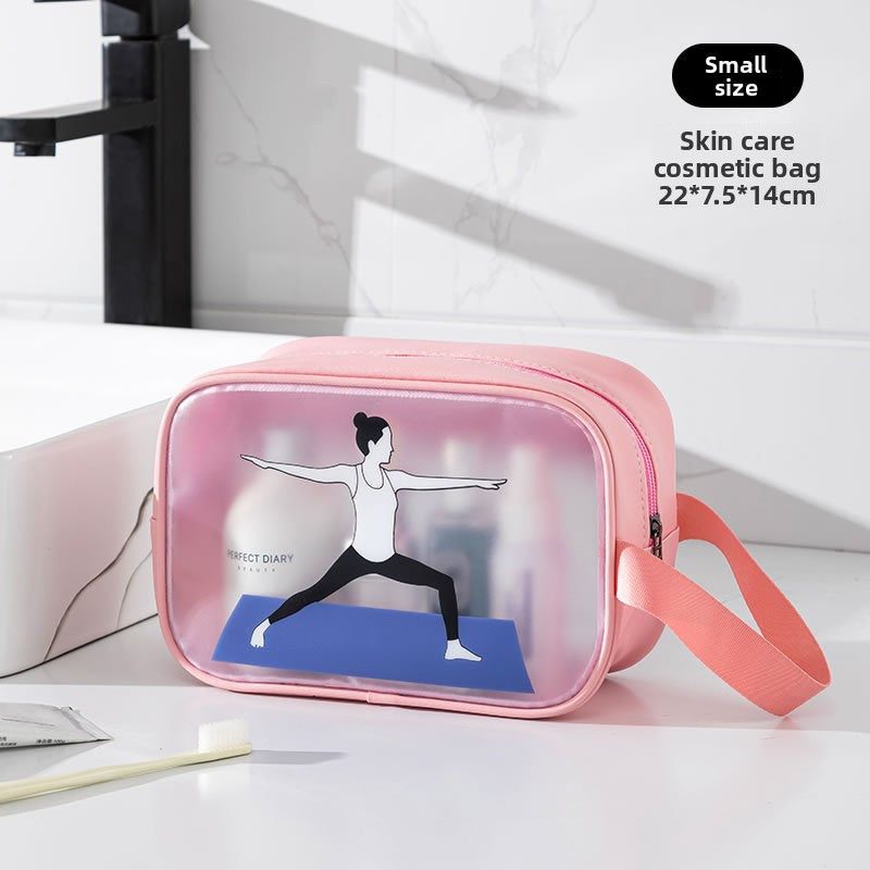 Cosmetics storage bag, wet and dry separation toilet bag, fitness transparent waterproof cosmetic bag, transparent makeup purse,Makeup bag with compartments, - SJB-DIAMOND ELITES
