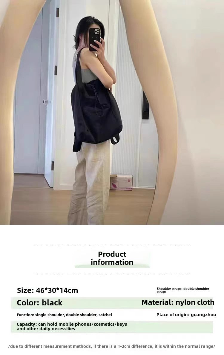 shoulder sports nylon bag waterproof multi-purpose drawstring shoulder bag storage large capacity yoga bag hobo - SJB-DIAMOND ELITES