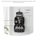 Toiletry Bag, Travel Wash Bag, Printed nylon Cosmetic Bag, Multifunctional Portable Large Capacity Storage Bag, Hangable Wash Bag - SJB-DIAMOND ELITES