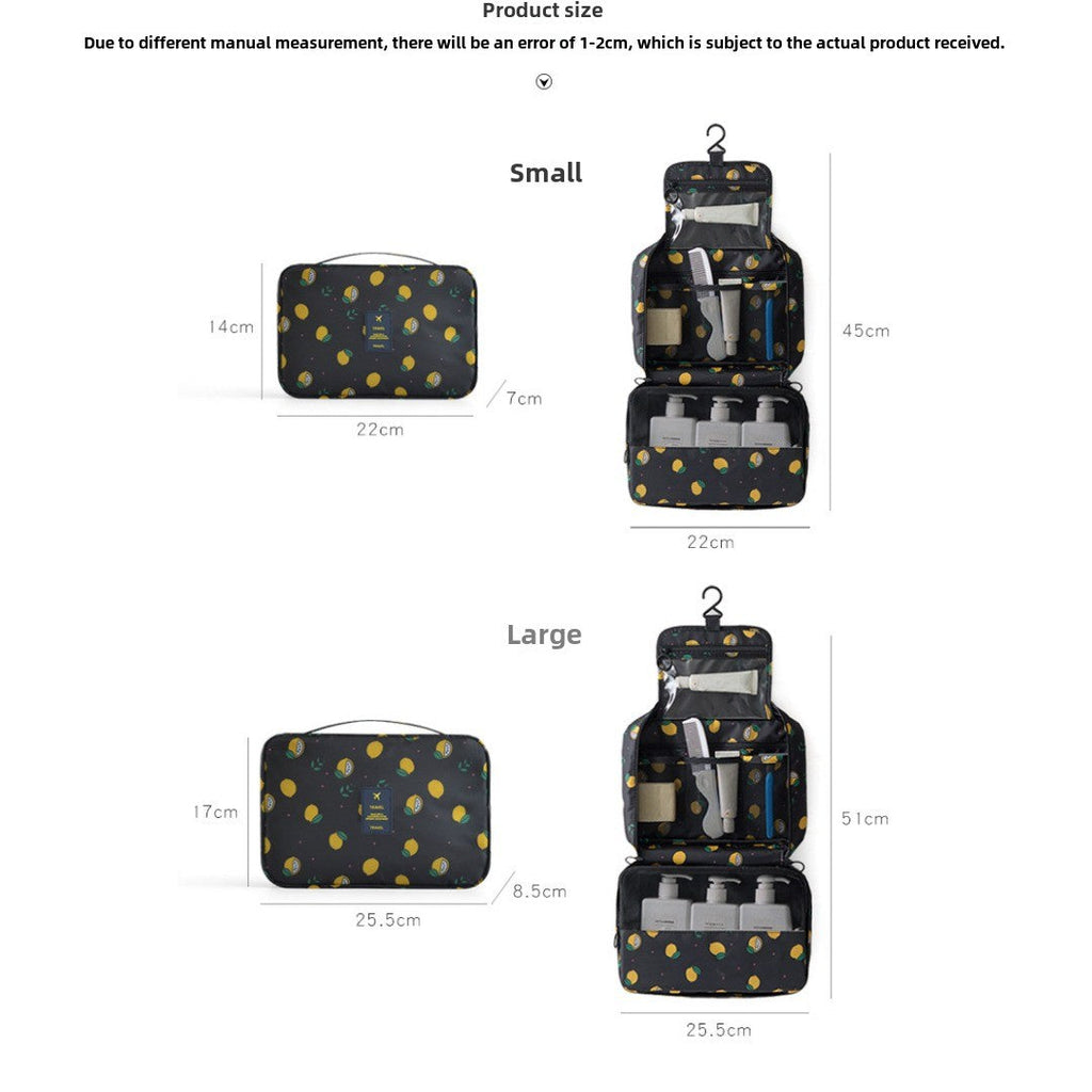 Toiletry Bag, Travel Wash Bag, Printed nylon Cosmetic Bag, Multifunctional Portable Large Capacity Storage Bag, Hangable Wash Bag - SJB-DIAMOND ELITES