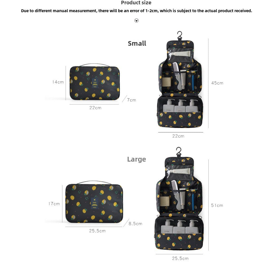Toiletry Bag, Travel Wash Bag, Printed nylon Cosmetic Bag, Multifunctional Portable Large Capacity Storage Bag, Hangable Wash Bag - SJB-DIAMOND ELITES