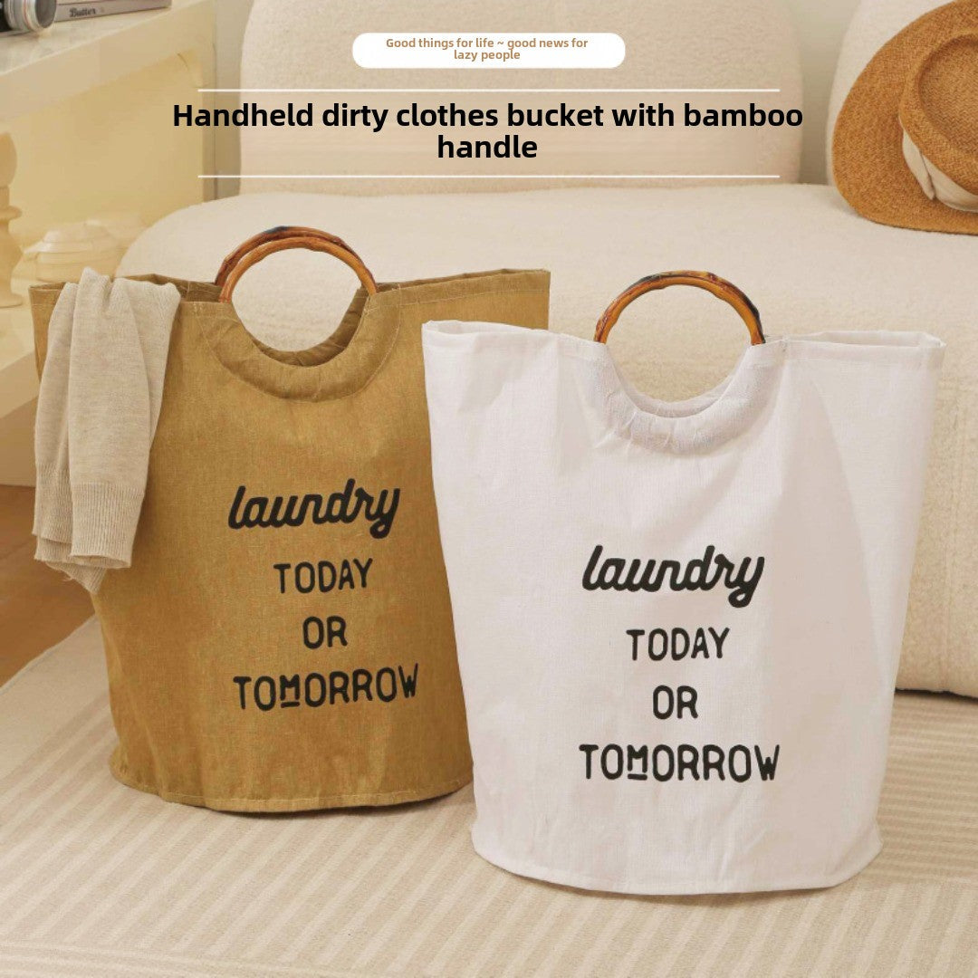 Tote clothes laundry basket household, large capacity pants clothing storage basket, polyester waterproof laundry basket - SJB-DIAMOND ELITES