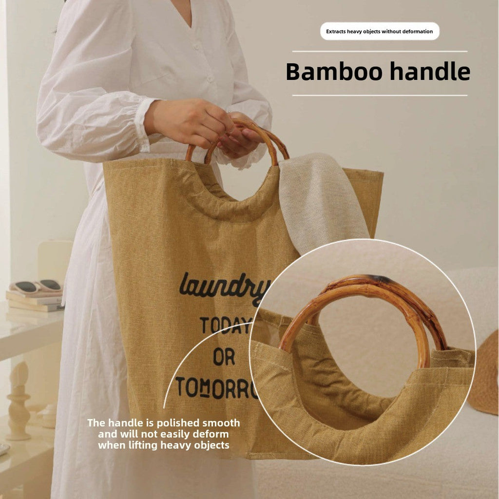 Tote clothes laundry basket household, large capacity pants clothing storage basket, polyester waterproof laundry basket - SJB-DIAMOND ELITES