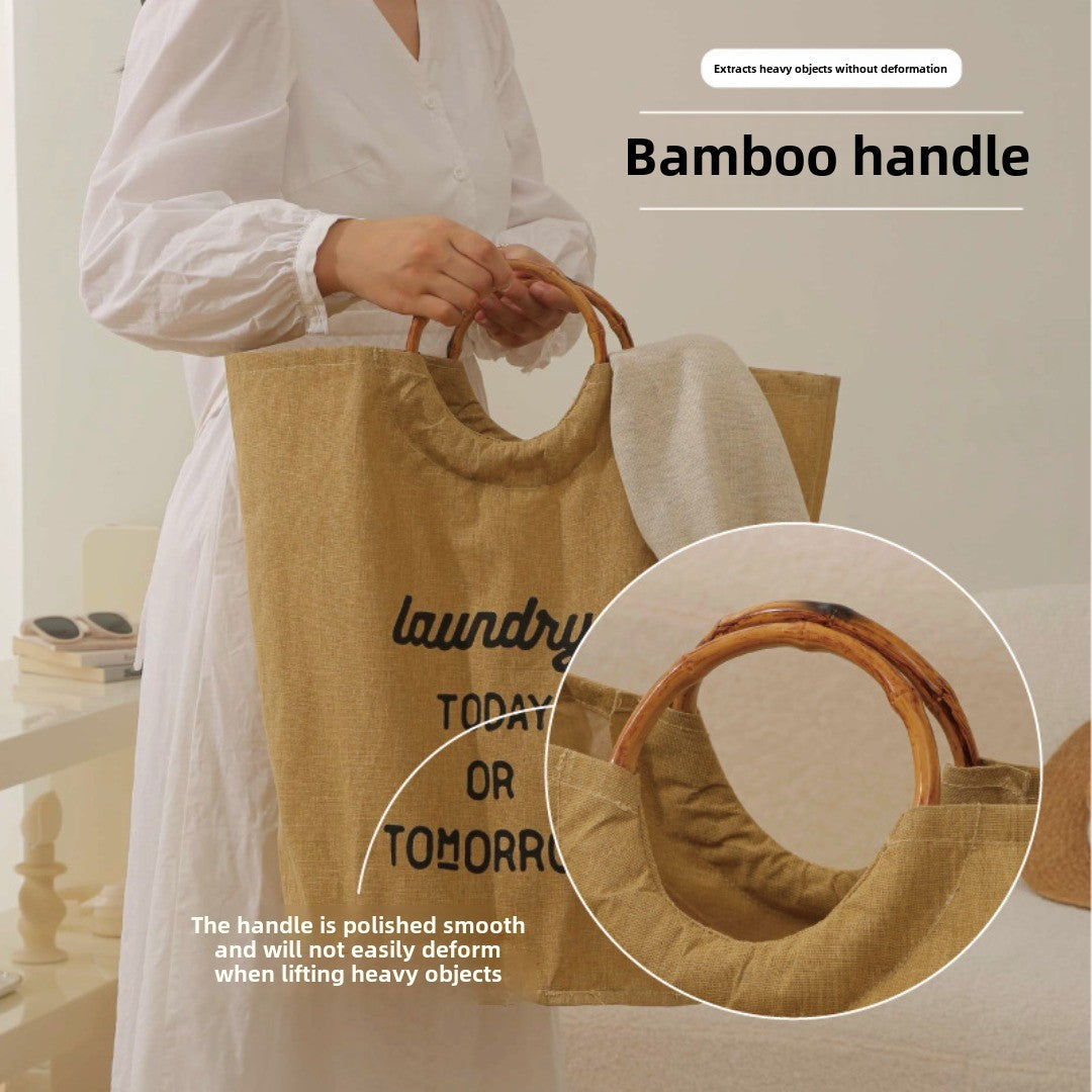 Tote clothes laundry basket household, large capacity pants clothing storage basket, polyester waterproof laundry basket - SJB-DIAMOND ELITES