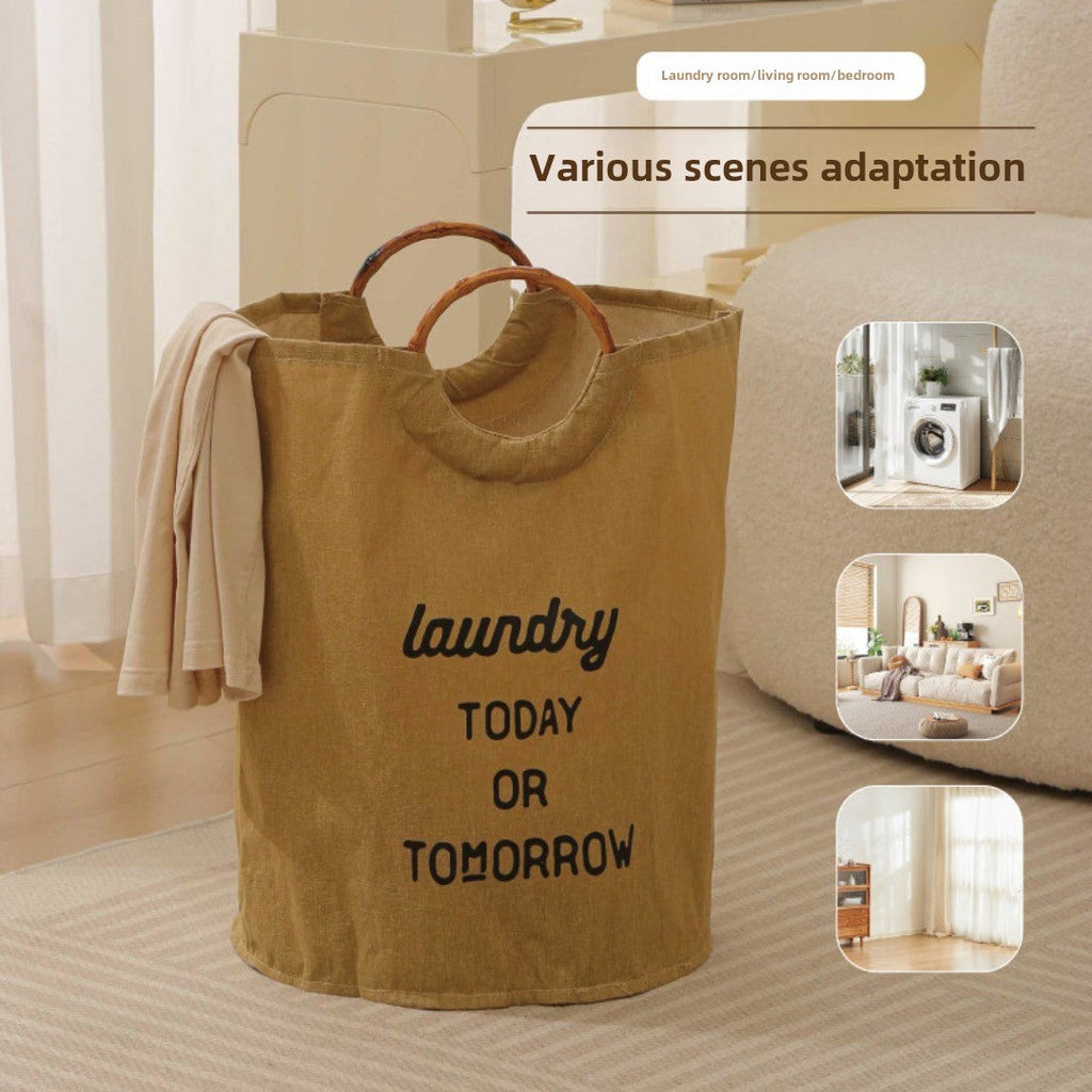 Tote clothes laundry basket household, large capacity pants clothing storage basket, polyester waterproof laundry basket - SJB-DIAMOND ELITES