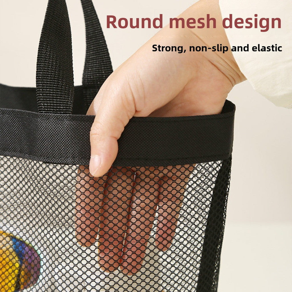 Mesh Shower Tote Bag, Portable Beach Bag, Summer Travel Large Capacity Portable Mesh Tote Bag, Foldable Wash and Makeup bag large - SJB-DIAMOND ELITES