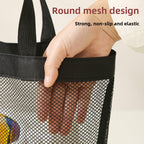 Mesh Shower Tote Bag, Portable Beach Bag, Summer Travel Large Capacity Portable Mesh Tote Bag, Foldable Wash and Makeup bag large - SJB-DIAMOND ELITES