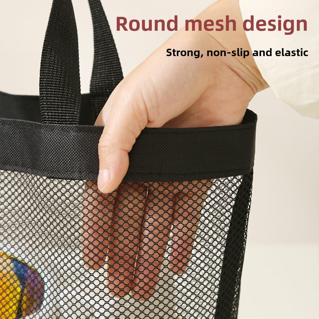 Mesh Shower Tote Bag, Portable Beach Bag, Summer Travel Large Capacity Portable Mesh Tote Bag, Foldable Wash and Makeup bag large - SJB-DIAMOND ELITES