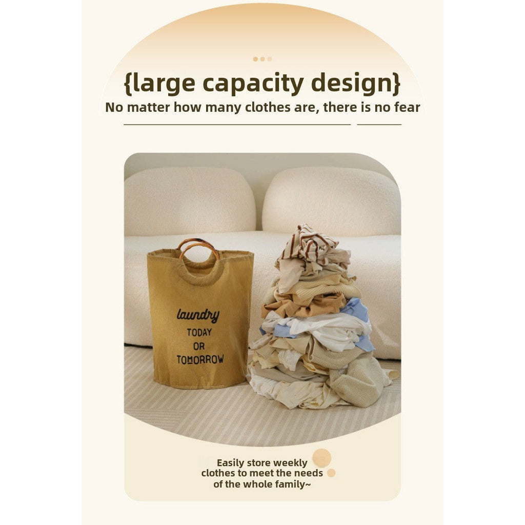 Tote clothes laundry basket household, large capacity pants clothing storage basket, polyester waterproof laundry basket - SJB-DIAMOND ELITES