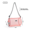 Big eye mesh cylinder bag, breathable leisure travel crossbody bag mesh, portable crossbody beach bag, swimming wash storage bag - SJB-DIAMOND ELITES