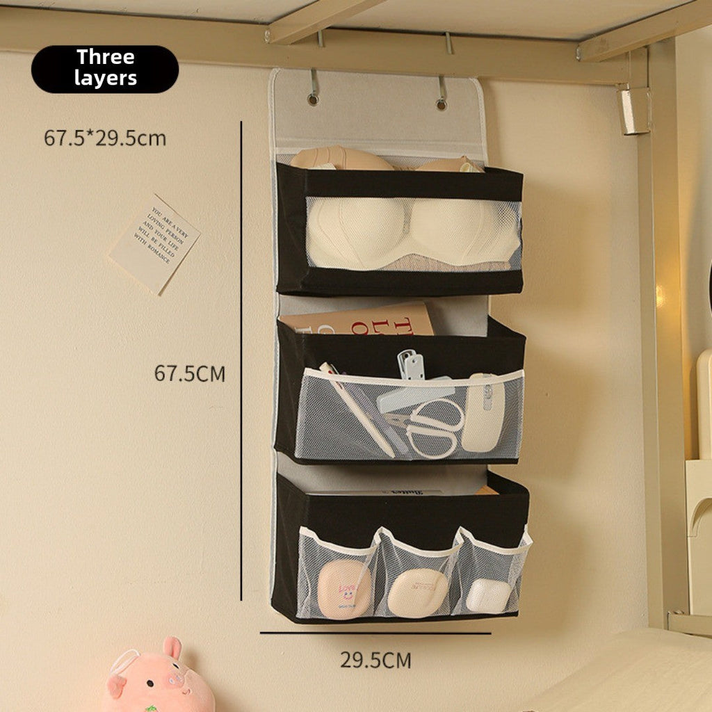 Dormitory multi-layer visual storage hanging bag foldable large-capacity item shelf wall-mounted layered hanging bag - SJB-DIAMOND ELITES