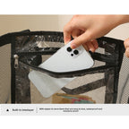 Mesh Shower Tote Bag, Portable Beach Bag, Summer Travel Large Capacity Portable Mesh Tote Bag, Foldable Wash and Makeup bag large - SJB-DIAMOND ELITES