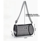 Big eye mesh cylinder bag, breathable leisure travel crossbody bag mesh, portable crossbody beach bag, swimming wash storage bag - SJB-DIAMOND ELITES