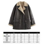Women Loose-Fit Fur Collar Jacket