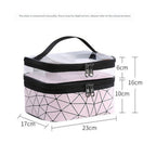 Transparent Cosmetic Bag, Double cosmetic bag, portable large capacity waterproof multi-functional portable makeup bag, travel skin care product storage bag, toilet bag for College Dorm Camp Gym - SJB-DIAMOND ELITES