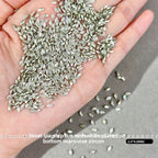 1061 Mini 1.5 * 3 rhombus zircon nail diamond, small flat bottom micro zirconium horse eye nail jewelry for press on nails