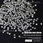1061 Mini 1.5 * 3 rhombus zircon nail diamond, small flat bottom micro zirconium horse eye nail jewelry for press on nails