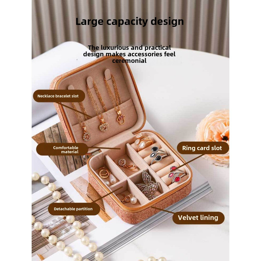 Retro Portable Travel Jewelry Storage Box, Jewelry Box, Compact Ring Storage Box, Jewelry Box, Sewing Box - SJB-DIAMOND ELITES