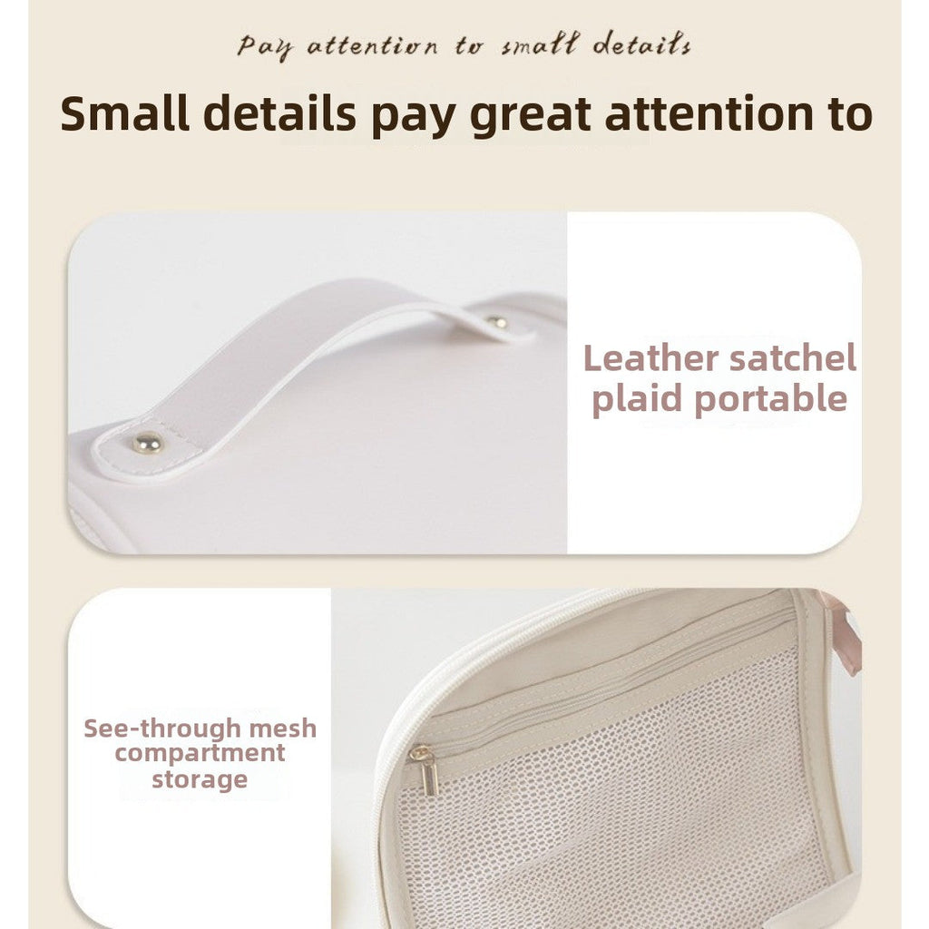 Visible portable cosmetic bag, large capacity portable cosmetic storage bag, multi-functional waterproof toilet bag, travel makeup bag, transparent makeup purse, - SJB-DIAMOND ELITES