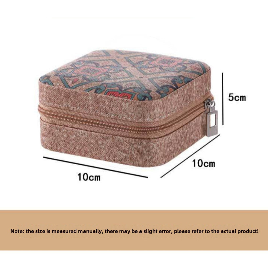 Retro Portable Travel Jewelry Storage Box, Jewelry Box, Compact Ring Storage Box, Jewelry Box, Sewing Box - SJB-DIAMOND ELITES