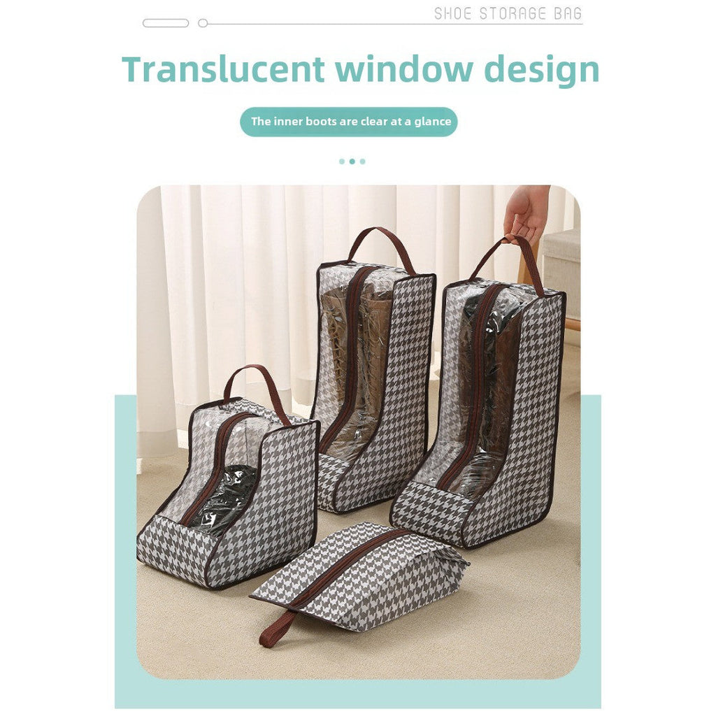 shoe storage bag, multi-functional tote transparent shoe bag, dust-proof and moisture-proof shoe bag, long boots and short boots protective bag. - SJB-DIAMOND ELITES