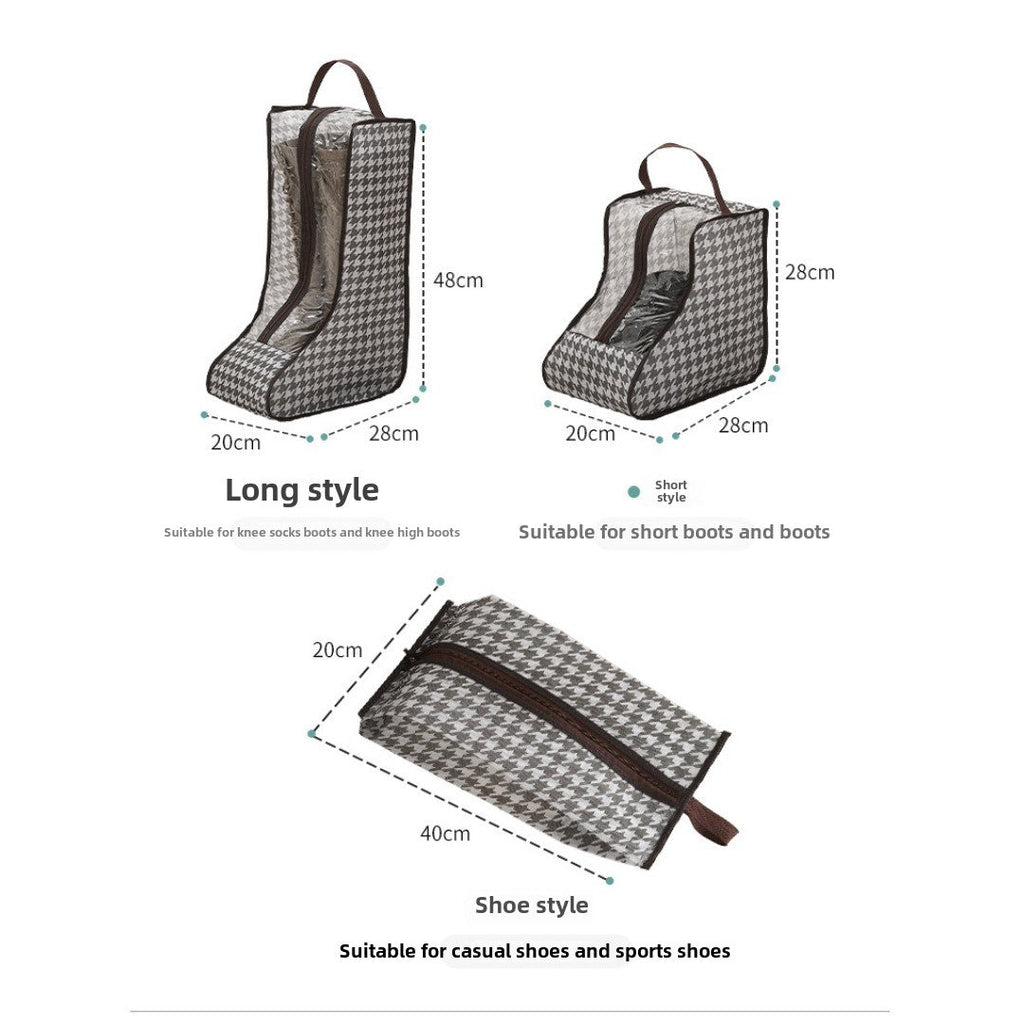 shoe storage bag, multi-functional tote transparent shoe bag, dust-proof and moisture-proof shoe bag, long boots and short boots protective bag. - SJB-DIAMOND ELITES
