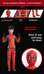 Halloween Costume Deadpool onesie skinny children's clothes adult double knife backpack boys suit costumes boys - SJB-DIAMOND ELITES