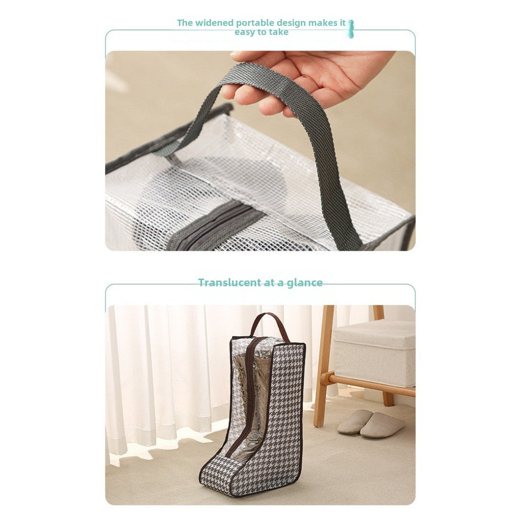 shoe storage bag, multi-functional tote transparent shoe bag, dust-proof and moisture-proof shoe bag, long boots and short boots protective bag. - SJB-DIAMOND ELITES