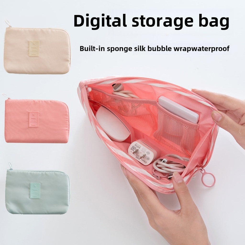 Travel Cable Organizer Pouch Electronic Accessories Carry Case Portable Waterproof Double Layers All-in-One Storage Bag for Cord, Charger, Phone, Earphone - SJB-DIAMOND ELITES