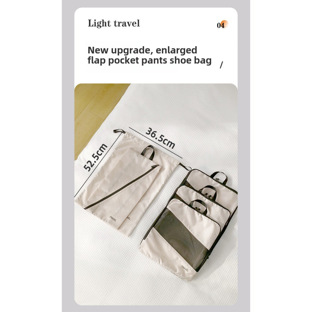 Thickened polyester cloth travel clothes storage bag, travel goods set bundle shoe cover finishing six-piece storage bag - SJB-DIAMOND ELITES