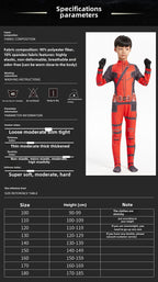 Halloween Costume Deadpool onesie skinny children's clothes adult double knife backpack boys suit costumes boys - SJB-DIAMOND ELITES