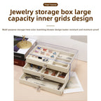 Multi-layer anti-oxidation jewelry box, earrings necklace bracelet jewelry storage box large capacity - SJB-DIAMOND ELITES