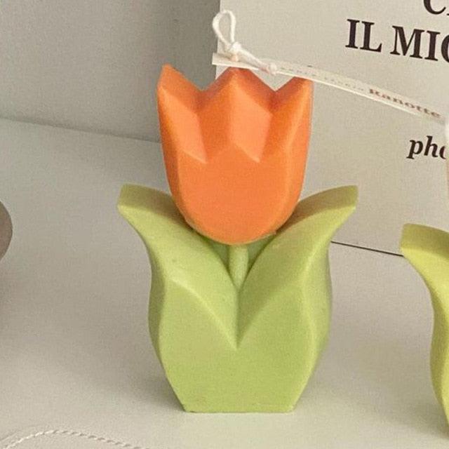 Tulip Candle Aroma Decoration Wedding Souvenir Birthday Gift Decoration Candles Handmade Delicate Tulip Flower Shape Candle  Perfect for Birthday Party Wedding Spa Home Decor Stevvex