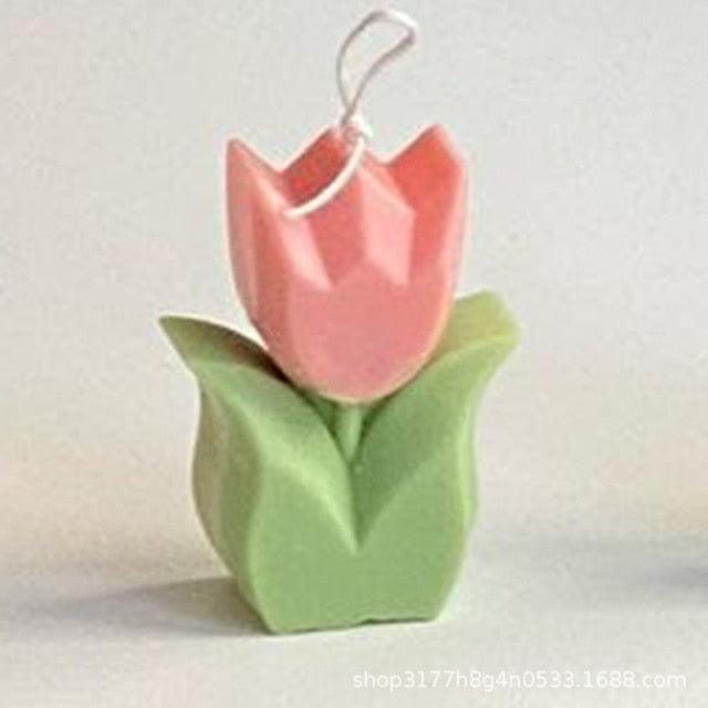 Tulip Candle Aroma Decoration Wedding Souvenir Birthday Gift Decoration Candles Handmade Delicate Tulip Flower Shape Candle  Perfect for Birthday Party Wedding Spa Home Decor Stevvex