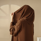 Tulip Embroidery Open Abaya 4-Piece Set (MOA051) - SJB-DIAMOND ELITES