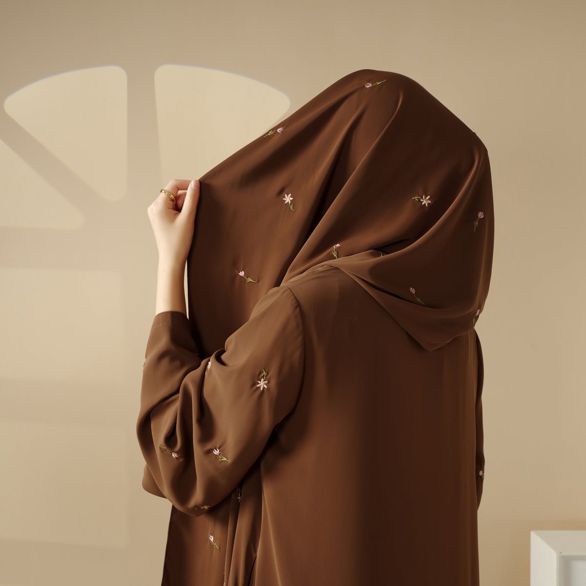 Tulip Embroidery Open Abaya 4-Piece Set (MOA051) - SJB-DIAMOND ELITES