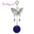 Turkish Blue Evil Eye Rhinestone Butterfly Amulet with Blue Rhinestone Car Charm Rear View Mirror Wall Hanging Protection Lucky Charms Wall Hanging Pendant Protection  Home Decor Blessing Gift Stevvex