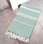 Turkish Cotton-Bamboo Hand Towel With Tassels Oversized Soft Absorbent BandsCo Straps